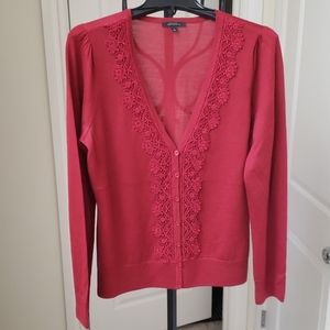 Nordstrom Red Lace Cardigan